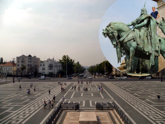 Die Andrássy-Prachtstraße von Árpáds Bronzepferd aus. (05.09.2012)