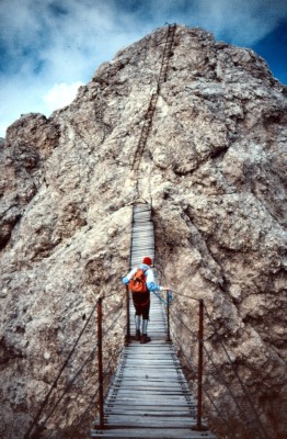 Hängebrücke am Cristallo (27.07.1988)
