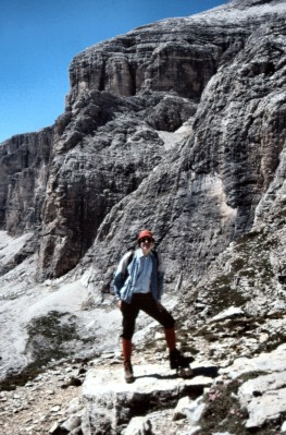 Blick auf den Piz da Lec-Klettersteig (06.08.1988)