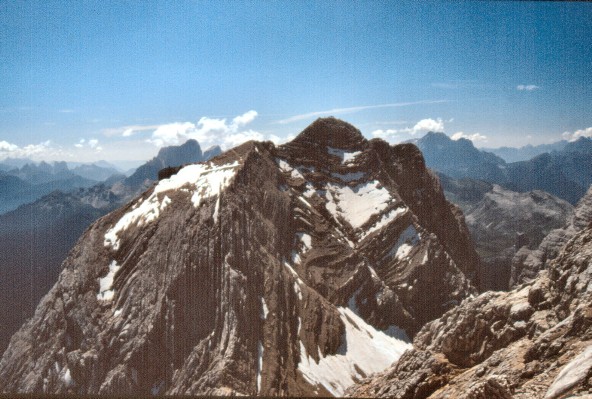 Blick von der Tofana III zurück zur Tofana II (21.08.1989)