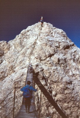 Hängebrücke am Cristallo (04.08.1991)