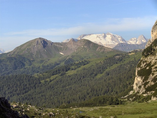 Col di Lana und Marmolata bei Schönwetter (22.07.2009)
