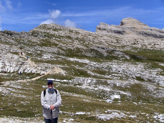 Blick von der Kreuzkofelscharte zum Heiligkreuzkofel (21.07.2009)