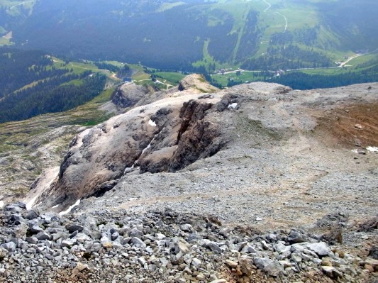 Blick auf den Aufstiegsweg von oben ... (11.07.2010)