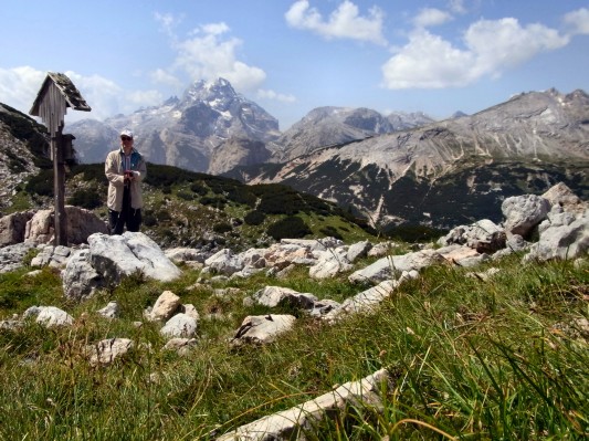 Blick vom Grisc-Kreuz auf Tofanen und Sasso della Para (12.07.2010)
