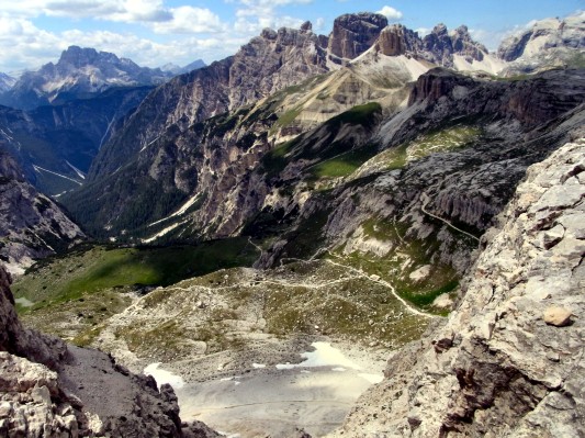Blick von einem Loch ins Rienz-Tal (06.07.2011)
