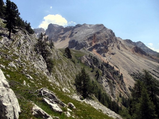 ... bis in die Nähe des Biwaks Helbig im Gaisl-Kar (09.07.2011)