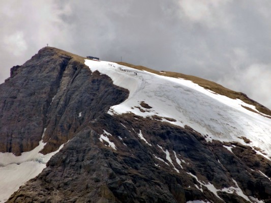 Blick auf den Marmolata-Hauptgipfel von der Porta Vescova aus (12.07.2012)