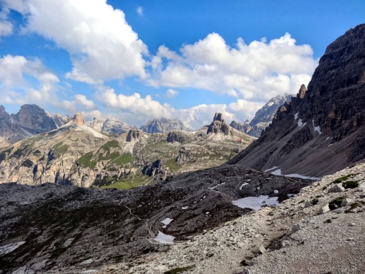 Blick zur Drei-Zinnen-Hütte (19.07.2013)