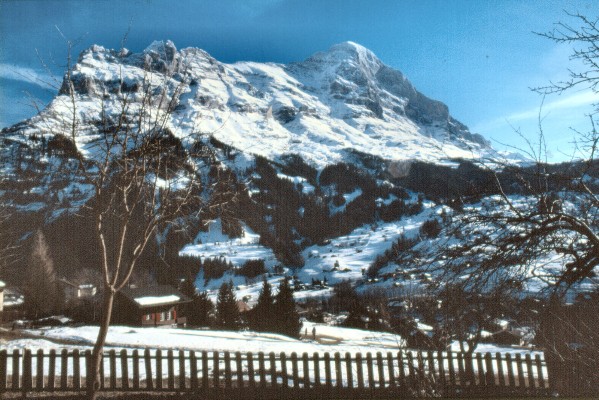 Blick von Grund auf den Eiger (22.03.1986)