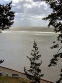 Blick auf das Kurische Haff vom Wohnhaus von Thomas Mann in Nidden. (24.06.2008) 