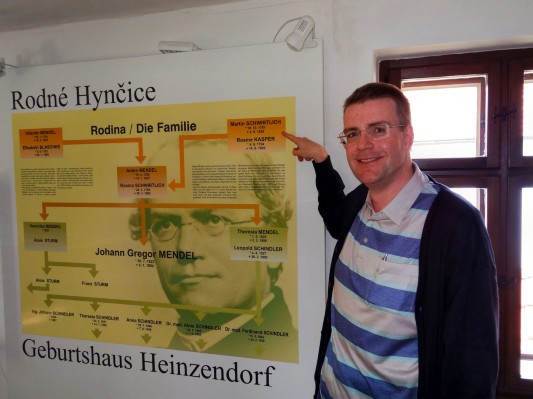 ... Johann Gregor Mendel in Heinzendorf. (22.04.2014)