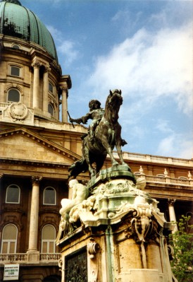 Hofburg mit Denkmal für Prinz Eugen (21.04.1990)